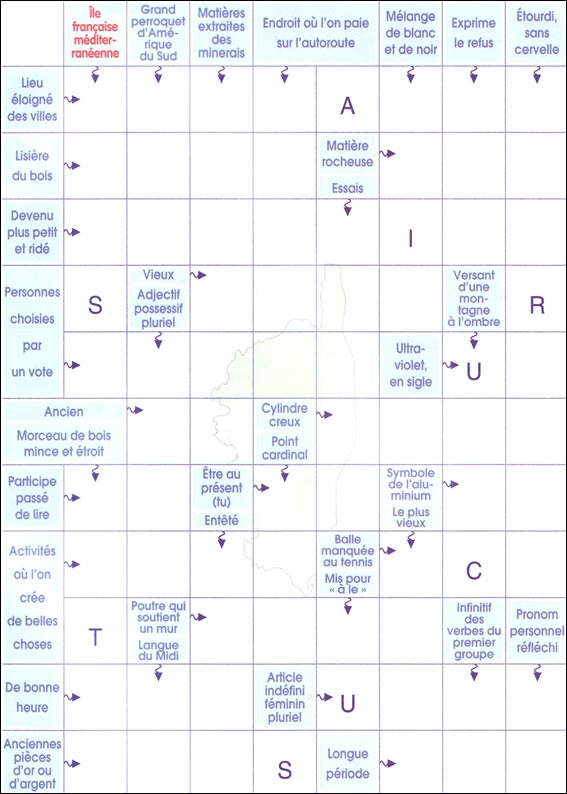 Mots fl&eacute;ch&eacute;s &agrave; imprimer