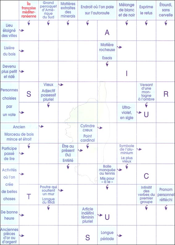 Mots fl&eacute;ch&eacute;s &agrave; imprimer