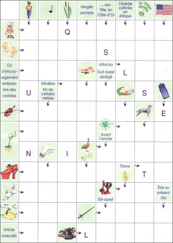Mots fl&eacute;ch&eacute;s &agrave; imprimer