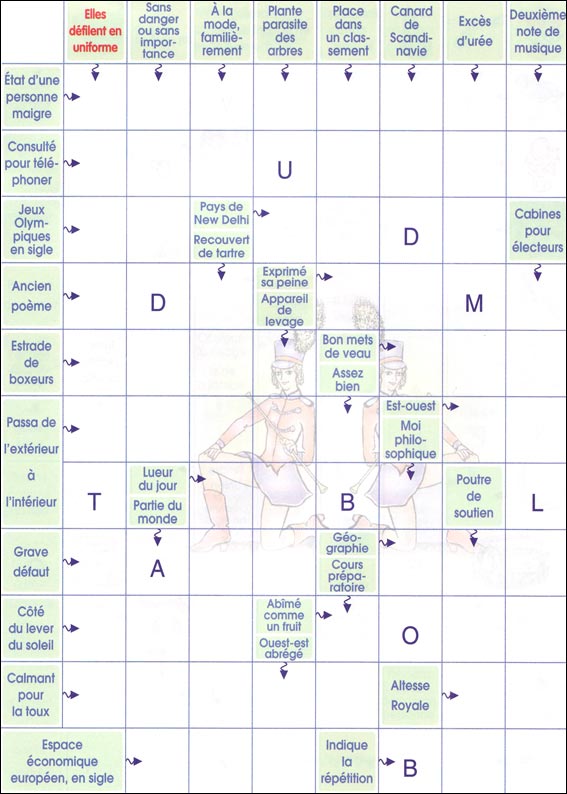 Mots fl&eacute;ch&eacute;s &agrave; imprimer