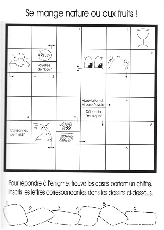 Mots fl&eacute;ch&eacute;s &agrave; imprimer