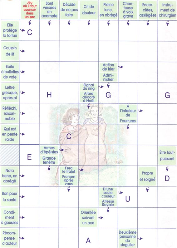 Mots fl&eacute;ch&eacute;s &agrave; imprimer