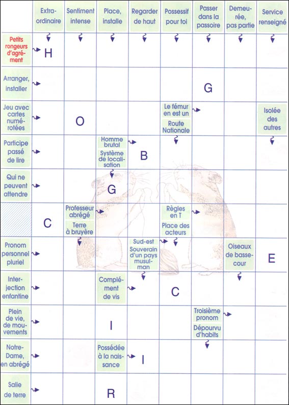 Mots fl&eacute;ch&eacute;s &agrave; imprimer