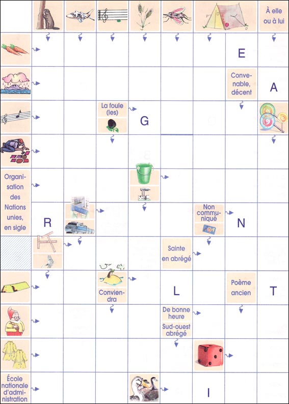 Mots fl&eacute;ch&eacute;s &agrave; imprimer