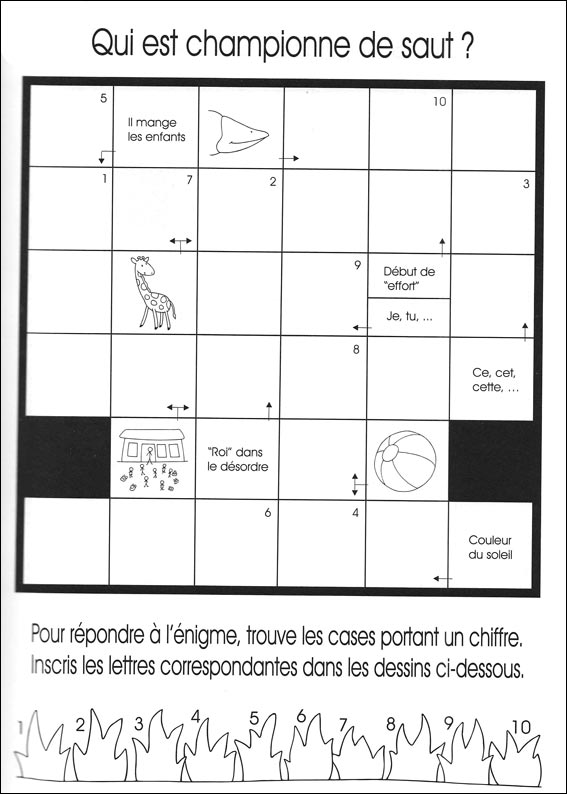 Mots fl&eacute;ch&eacute;s &agrave; imprimer