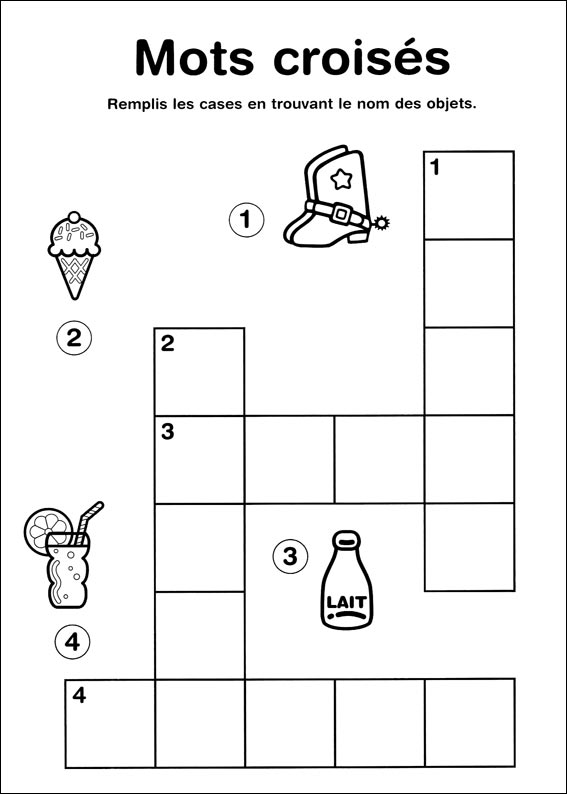 Mots fl&eacute;ch&eacute;s &agrave; imprimer