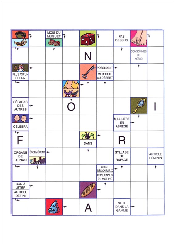 Mots fl&eacute;ch&eacute;s &agrave; imprimer