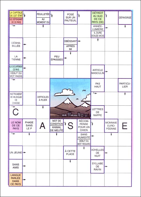 Mots fl&eacute;ch&eacute;s &agrave; imprimer