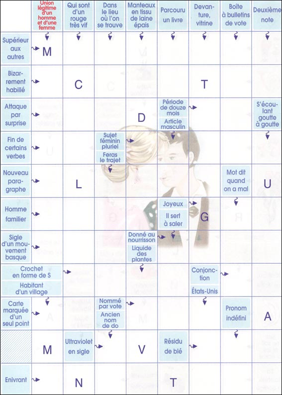 Mots fl&eacute;ch&eacute;s &agrave; imprimer