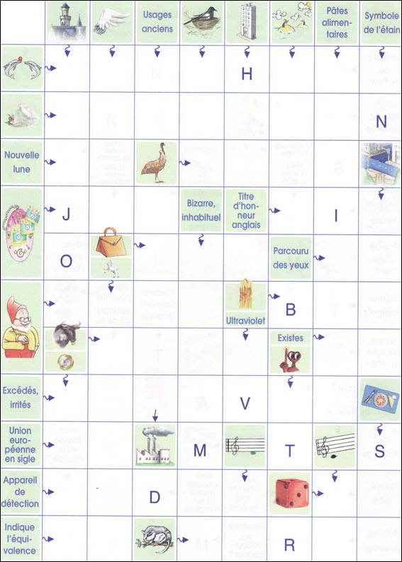 Mots fl&eacute;ch&eacute;s &agrave; imprimer