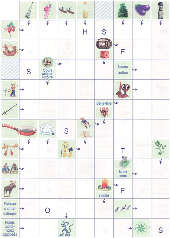 Mots fl&eacute;ch&eacute;s &agrave; imprimer