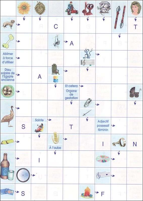 Mots fl&eacute;ch&eacute;s &agrave; imprimer