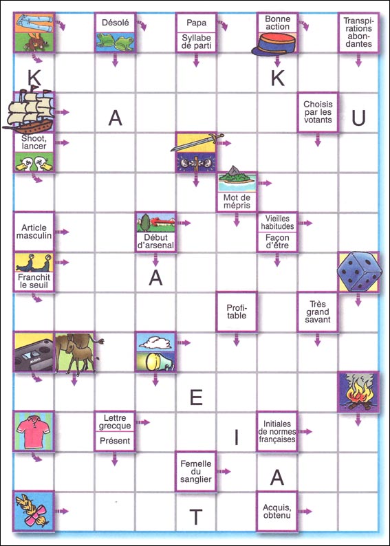 Mots fl&eacute;ch&eacute;s &agrave; imprimer