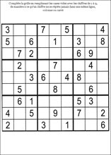Sudoku � imprimer