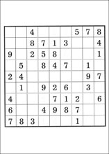 Sudoku &agrave; imprimer