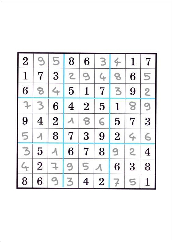 solution du jeu du sudoku