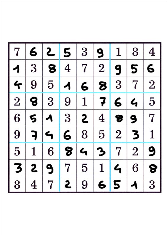solution du jeu du sudoku