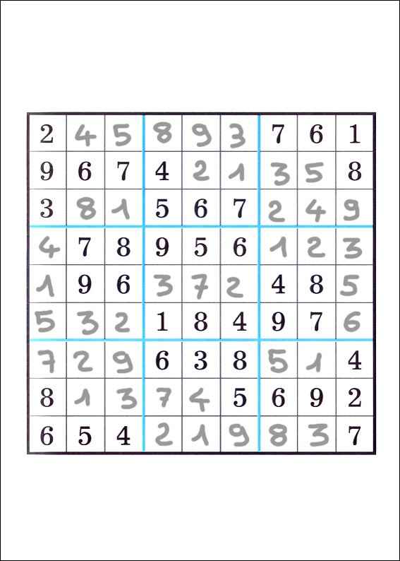 solution du jeu du sudoku