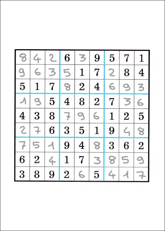 solution du jeu du sudoku