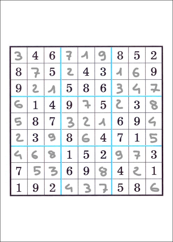 solution du jeu du sudoku