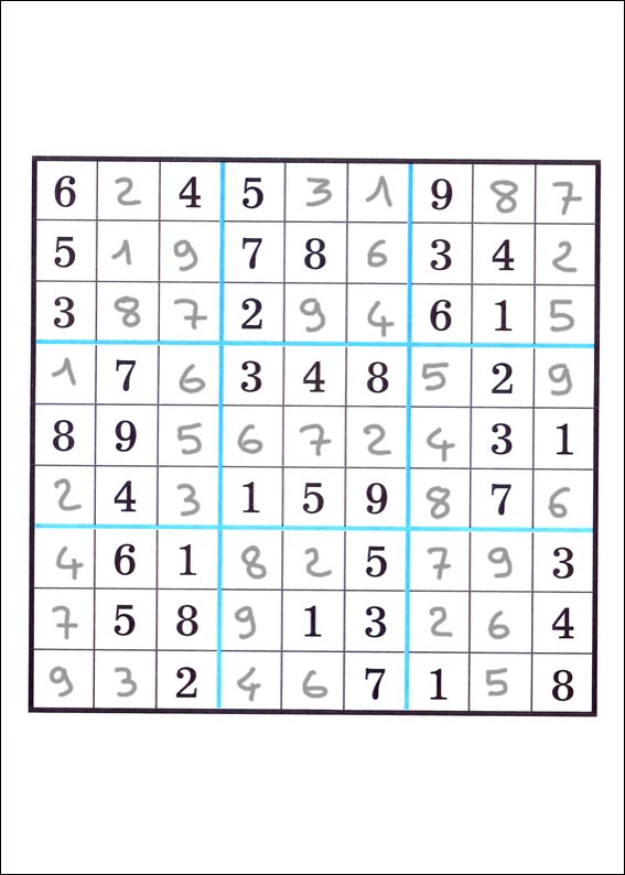 solution du jeu du sudoku