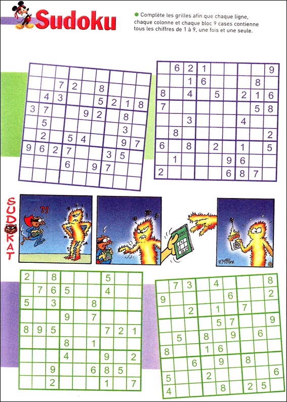 Jeux du sudoku � imprimer