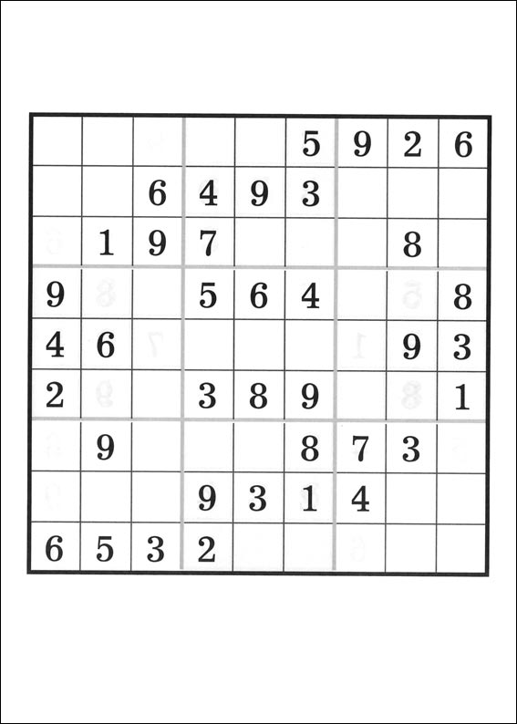 Jeux du sudoku � imprimer