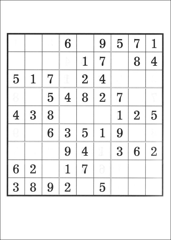 Jeux du sudoku � imprimer