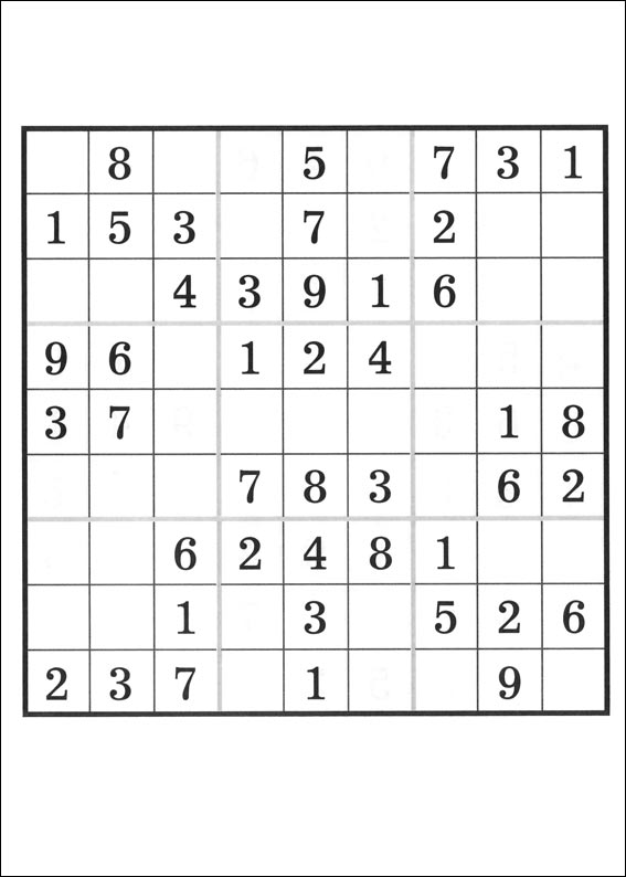 Jeux du sudoku � imprimer