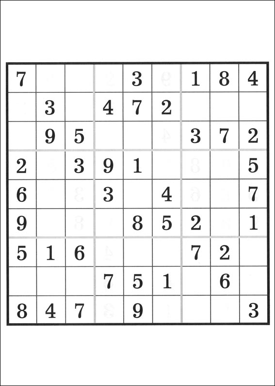 Jeux du sudoku � imprimer