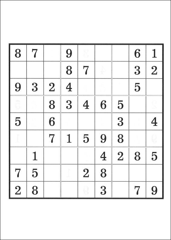 Jeux du sudoku � imprimer