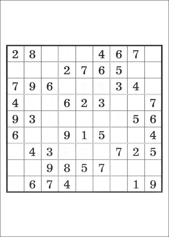 Jeux du sudoku � imprimer