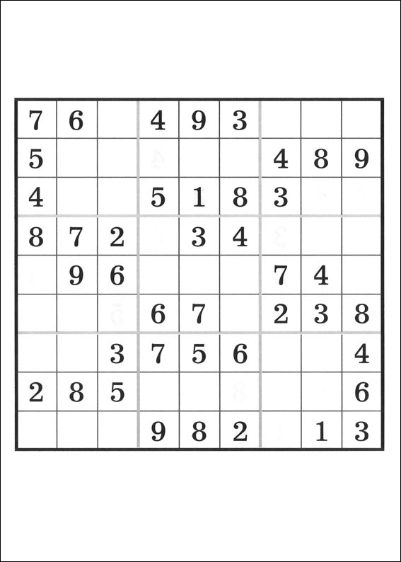 Jeux du sudoku � imprimer