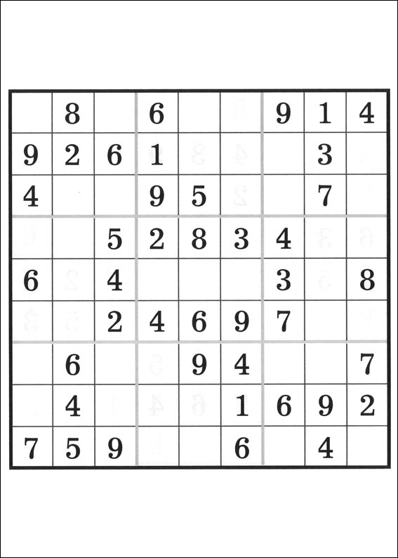 Jeux du sudoku � imprimer