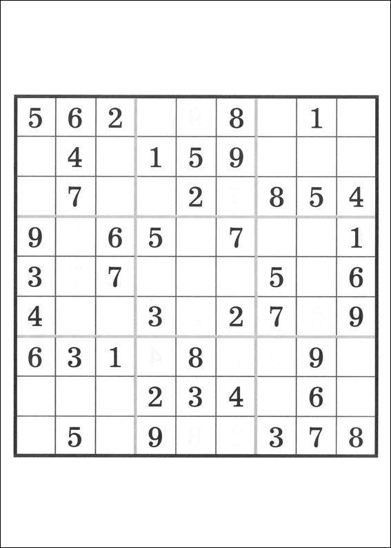 Jeux du sudoku � imprimer