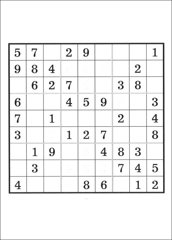 Jeux du sudoku � imprimer