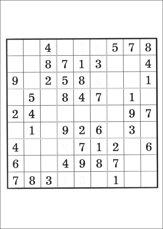 Jeux du sudoku � imprimer