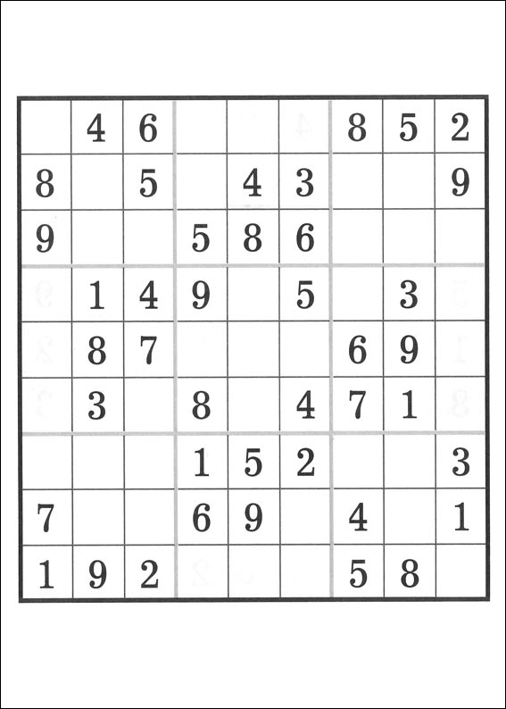 Jeux du sudoku � imprimer