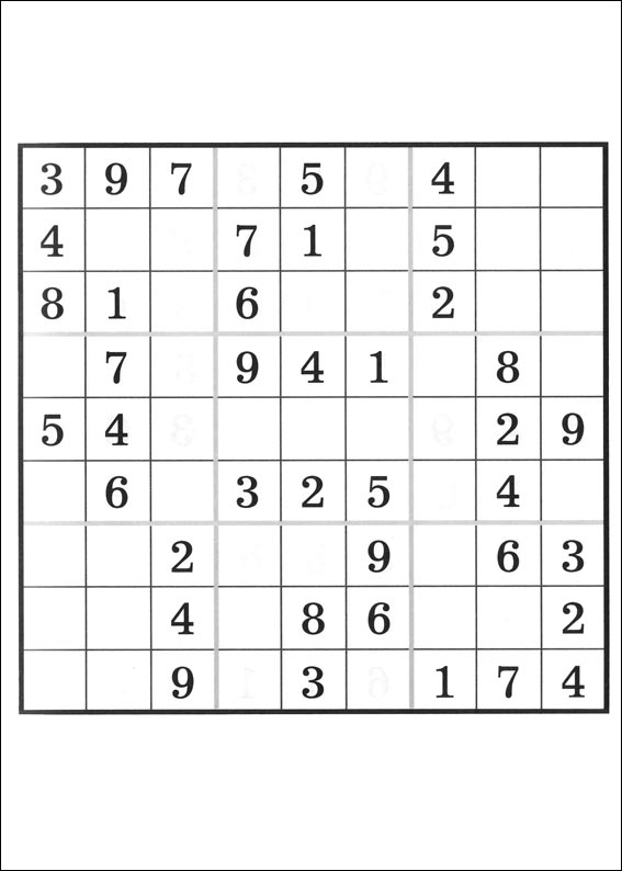 Jeux du sudoku � imprimer