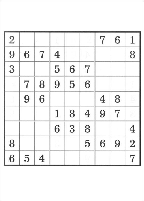 Jeux du sudoku � imprimer