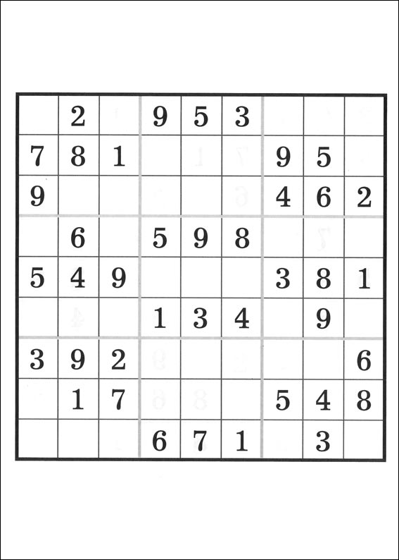 Jeux du sudoku � imprimer