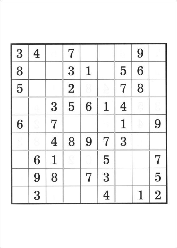 Jeux du sudoku � imprimer