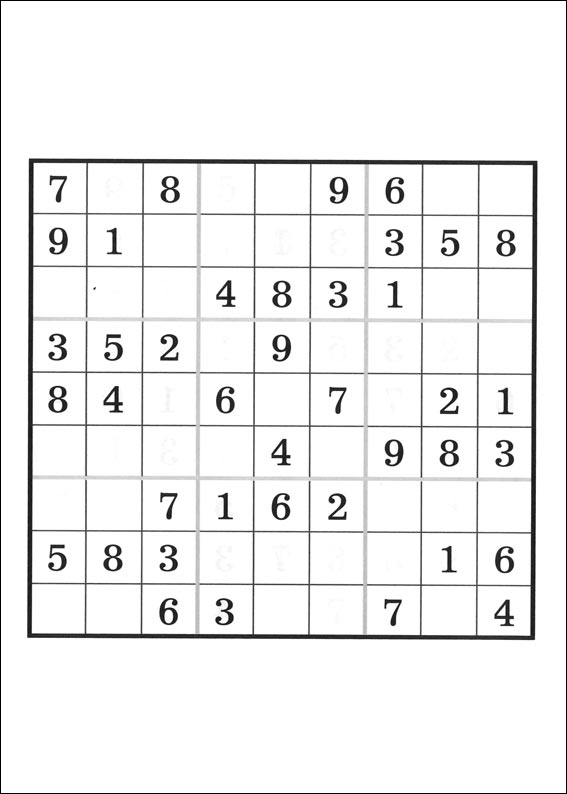 Jeux du sudoku � imprimer