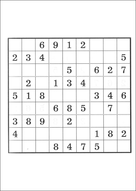Jeux du sudoku � imprimer