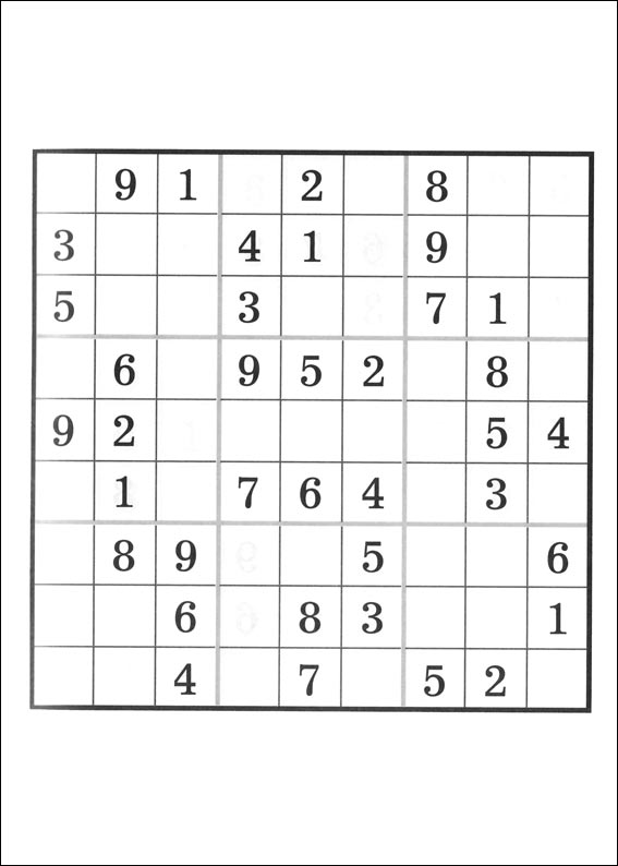 Jeux du sudoku � imprimer
