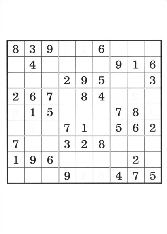 Jeux du sudoku � imprimer