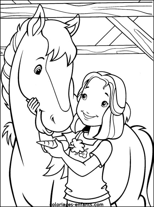 coloriages de chevaux pour enfants