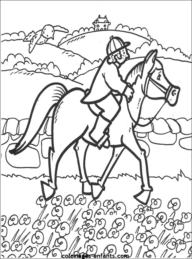 coloriages de chevaux pour enfants