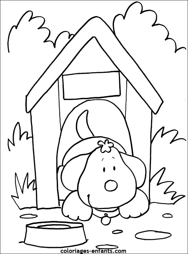 coloriage de chien pour enfants