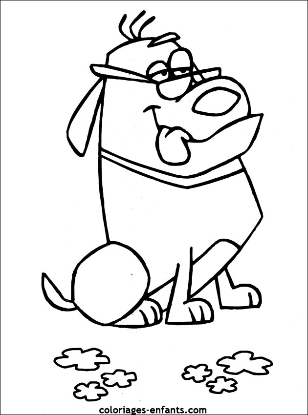 coloriage de chien pour enfants